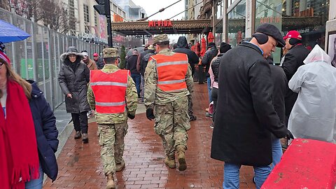 Trump Supporters Line up outside MAGA Victory Celebration