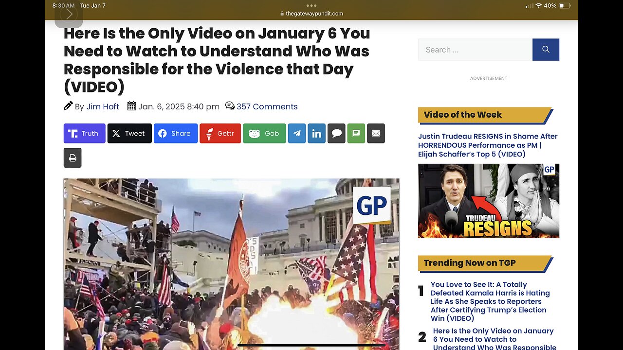 Here Is the Only Video on Jan 6 You Need to Watch to Understand Who Was Responsible for the Violence