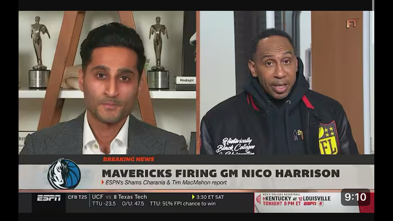 ESPN : Steven A Smith and Shams react to Nico Harrison being fired