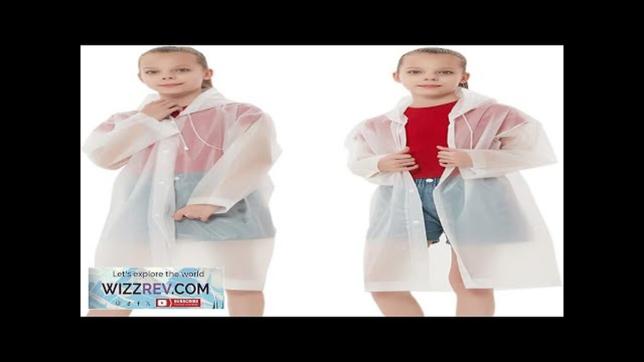 Rain Ponchos Raincoats for Kids Reusable Boys Girls Rain Jackets Emergency Review