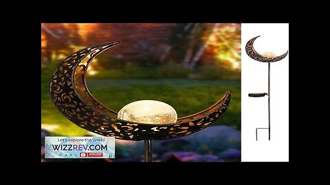 LED Solar Light Path Lawn Light Outdoor Moon Stake Metal LED Lights Review