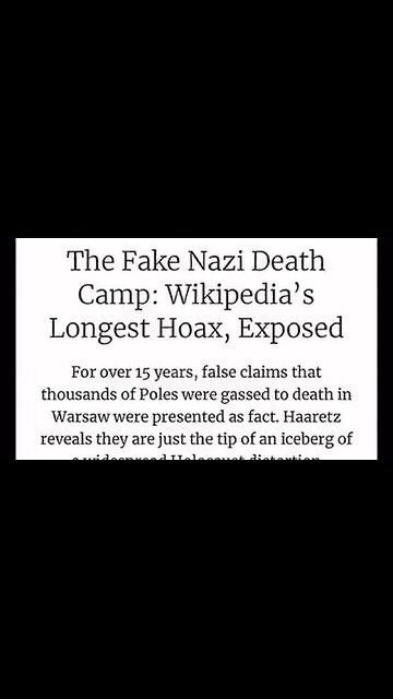 Holocaust HOAX in Wikipedia