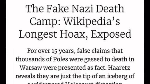 Holocaust HOAX in Wikipedia
