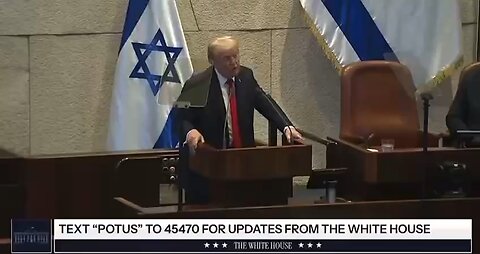 President Trump during his Knesset speech says “Marco Rubio will go