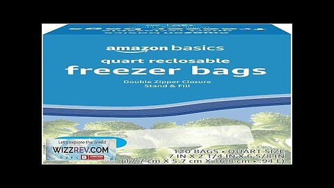 Amazon Basics Reclosable Freezer Quart Bags Stand & Fill Base 120 Review