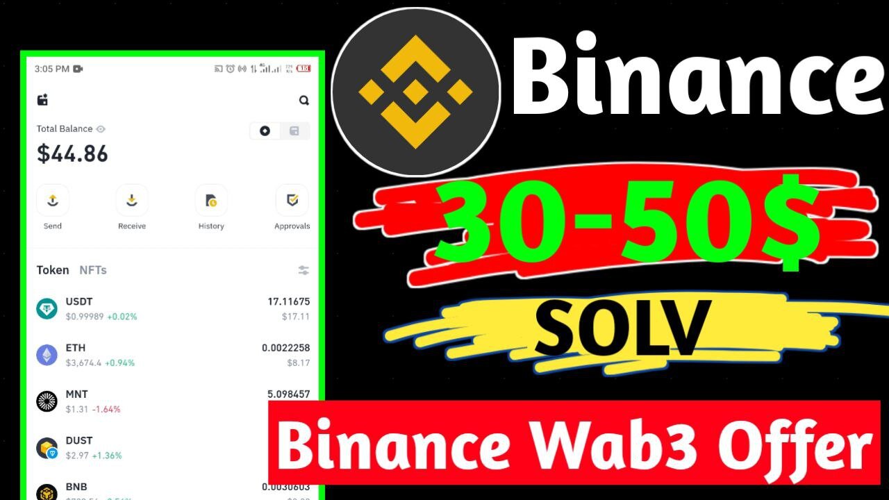 Binance New Wab3 Wallet Offer !! Binance Solv Megadrop 50$ Claim !! #solvmegadrop