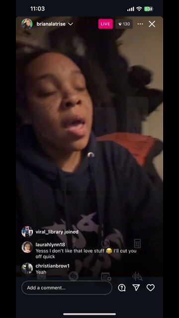 Briana Latrise goes live says she doesn’t like her mother😢🥺w/ASMR sounds and visuals🧼🌧️🐌