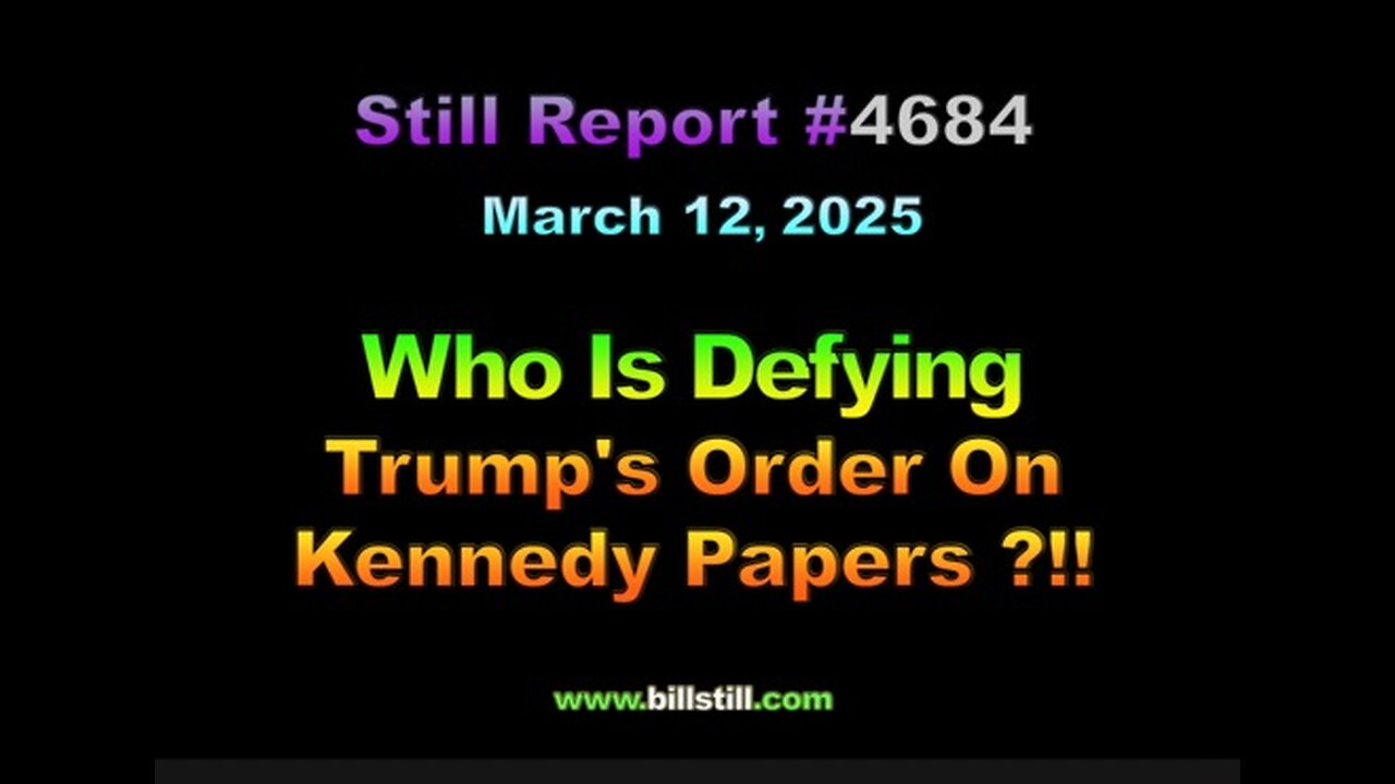 Who Is Defying Trump's Order on Kennedy Papers ?!!, 4684