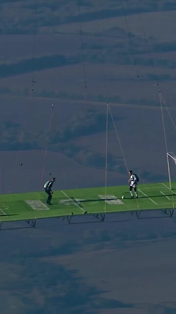 World’s First Soccer Match 1,800m Under a Hot Air Balloon!