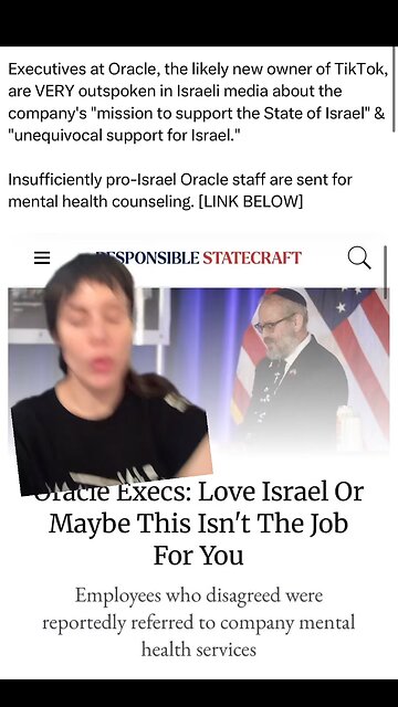 Oracle wants to Oust Employees for not Being Pro-Israel Enough