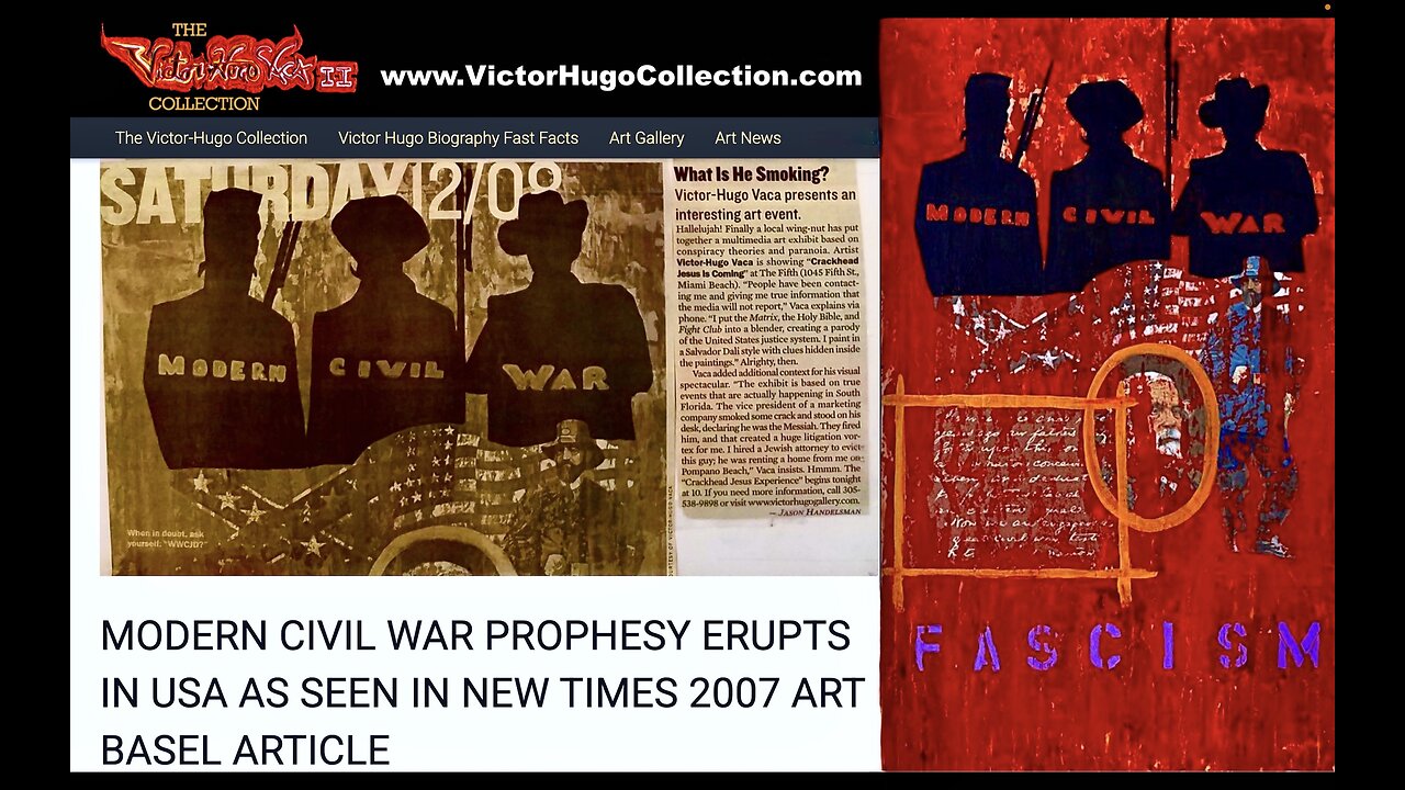 Victor Hugo Live With Brandon Kroll Modern Civil War Predicted in Modern Art Gonzo Painting