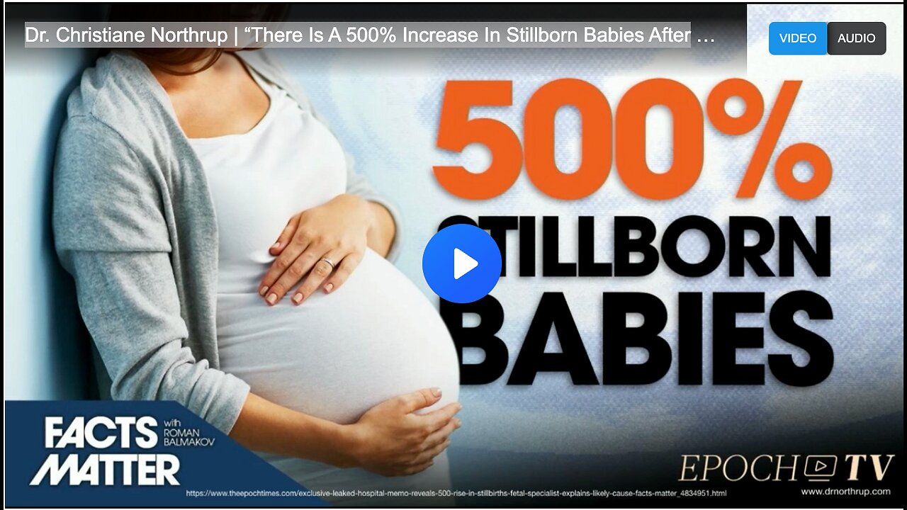 Dr. Christiane Northrup | “There Is A 500% Increase In Stillborn Babies After The Shot”