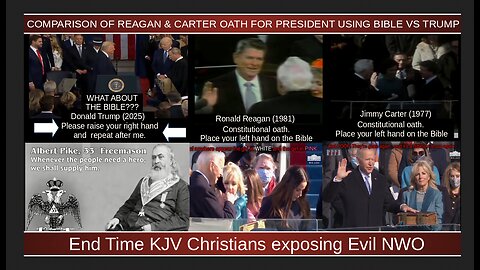 COMPARISON OF REAGAN & CARTER OATH FOR PRESIDENT USING BIBLE VS TRUMP