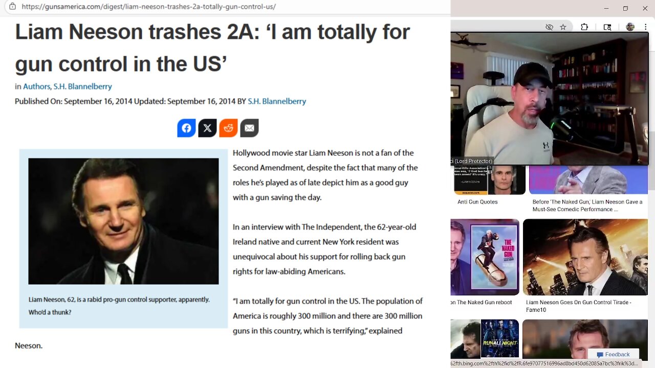 Liam JESUIT Neeson: Another Anti-Gun Shoot-Em-Up Hero