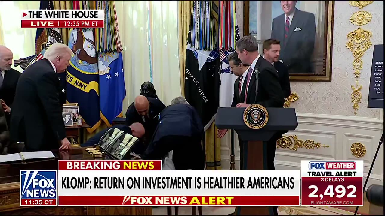 Man Collapses During Presser in the Oval Office
