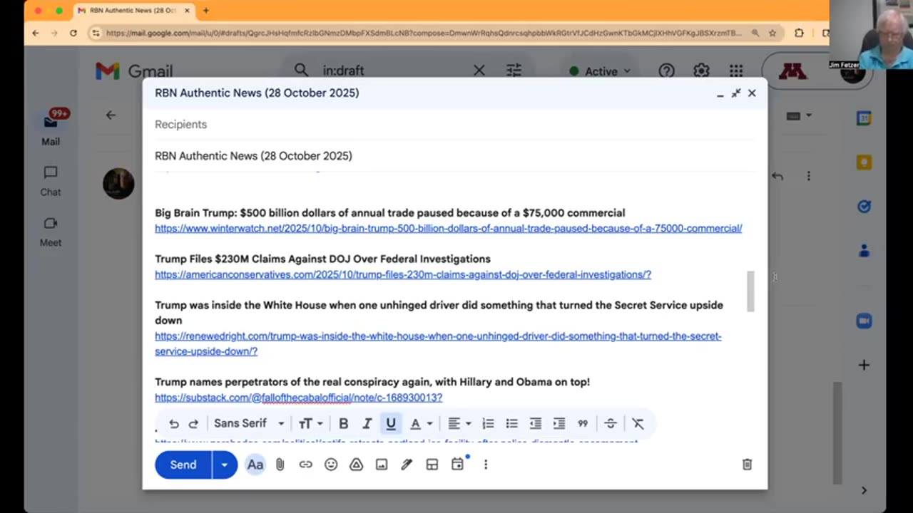 RBN Authentic News (28 October 2025)