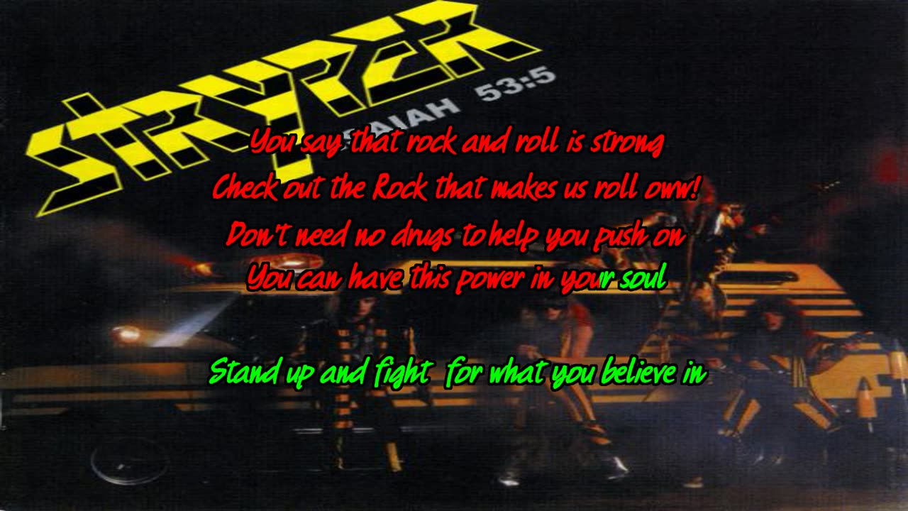 Stryper ~ The Rock That Makes Me Roll {karaoke actual track command}
