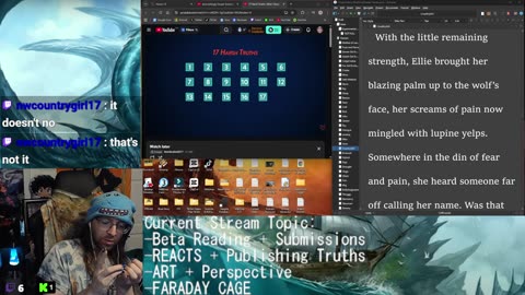 Beta Reading + REACTS + Commentary + Writing: Publishing Truths | Drawing: Perspective | Faraday Cage Story | Brian Evenson Research
