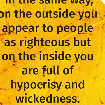 "Outward Appearance vs. Inner Truth" mat 23:28#shorts #youtubeshorts #jesus #youtube #ytshorts #yt