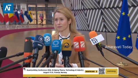 Kaja Kallas Arrives at EU Foreign Affairs Council (Defence) in Brussels | Amaravati Today