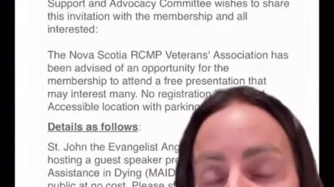 Nova Scotia has sent an email having a doctor push veterans into assisted suicide.