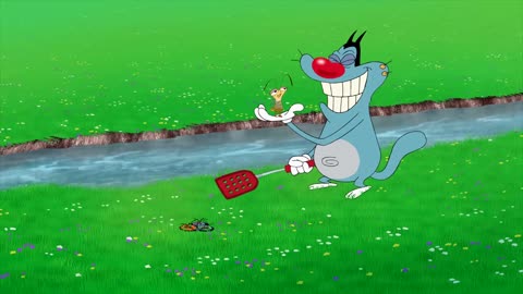 Ooggy and the cockroaches | a cat and three cockroach | kid video