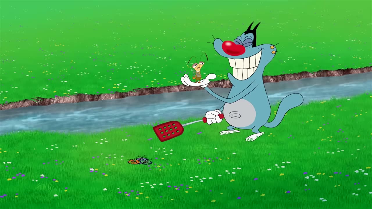 Ooggy and the cockroaches | a cat and three cockroach | kid video
