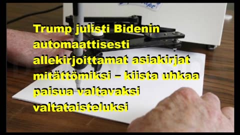Trump julisti Bidenin automaattisesti allekirjoittamat asiakirjat mitättömiksi
