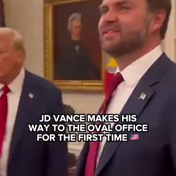 VP VANCE ENTERS THE OVAL OFFICE