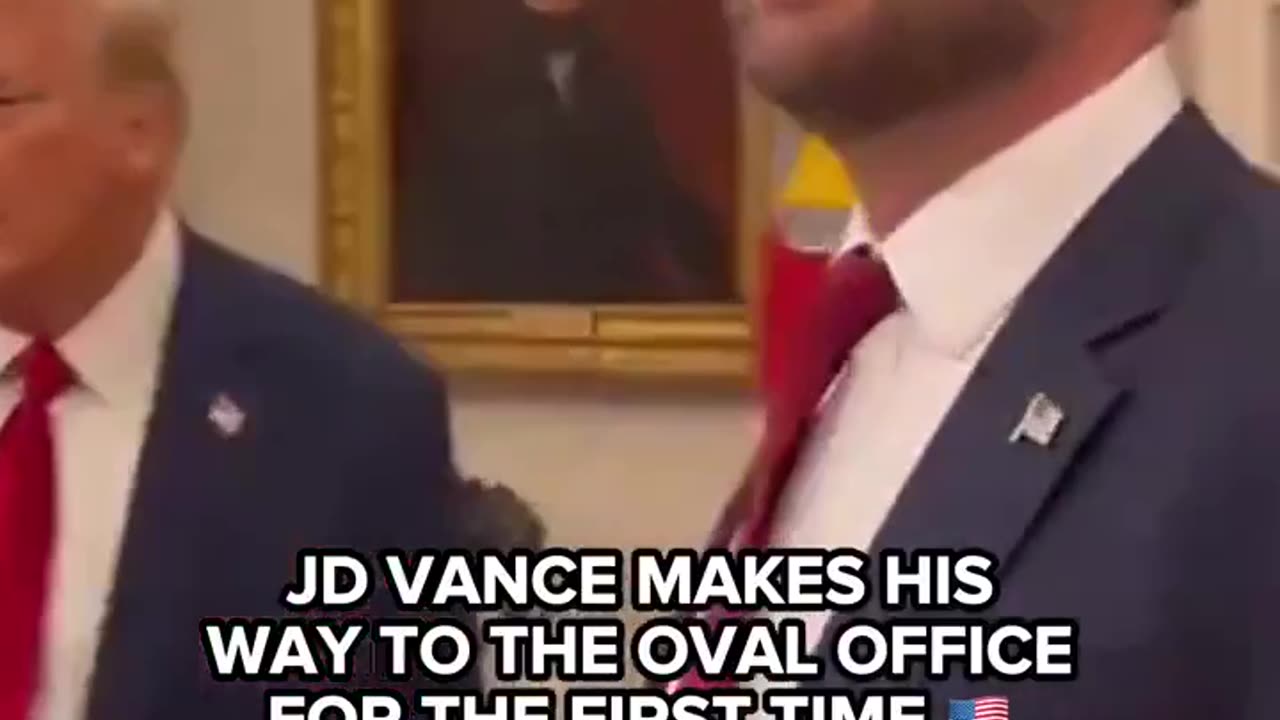 VP VANCE ENTERS THE OVAL OFFICE