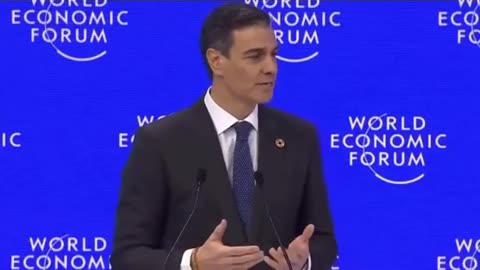 Prime Minister of Spain Calls for Online Digital ID (Real ID) at WEF 2025 PM Sánchez Sold Out