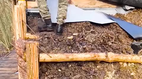 Building a cozy house in the forest from start to finish