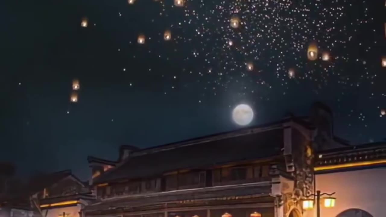Lanterns in the Night Sky: A Magical Glow