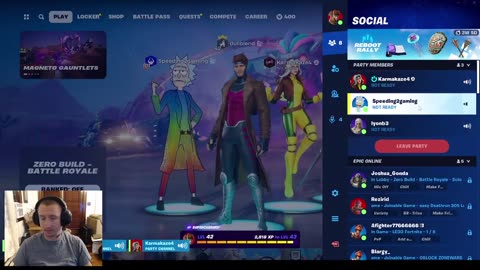 Fortnite with Karma, Brie, Speed, and Fighter