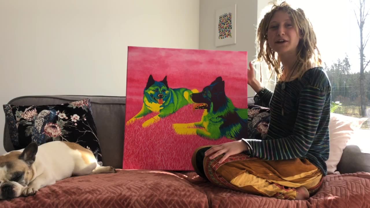 Painting Mia and Jools🐶 (2nd painting I have sold)