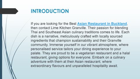 Best Asian Restaurant in Buckland