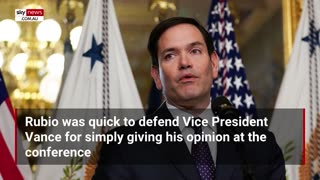 Marco Rubio slams CBS journalist for suggesting free speech caused the Holocaust.