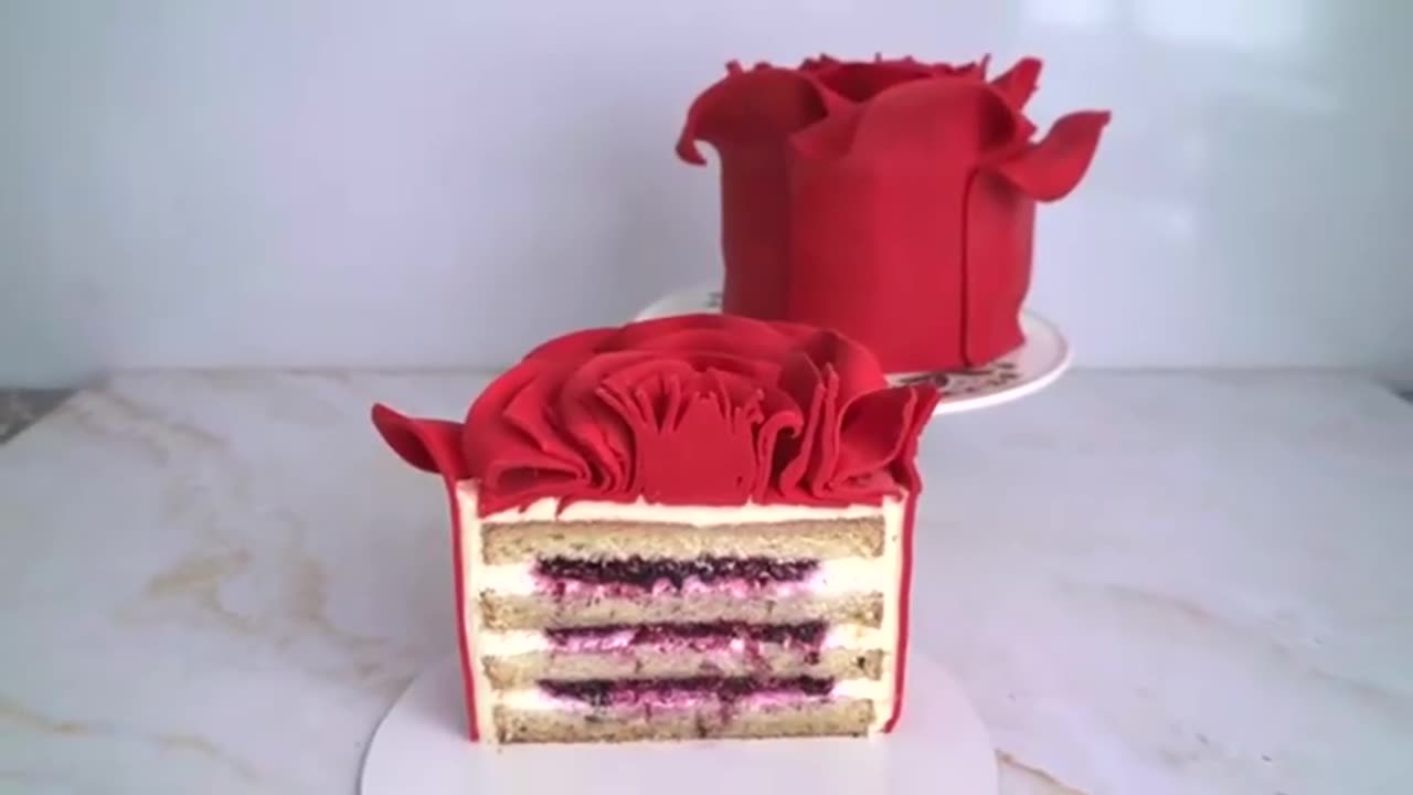 Мастер-класс 🌹Декор Торта в виде розы