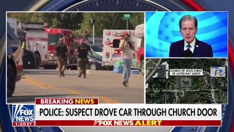 Suspected Michigan church shooter drove through door, police say