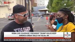 RSBN interviewing Steven aka BeerMan at Tulsa Trump Rally