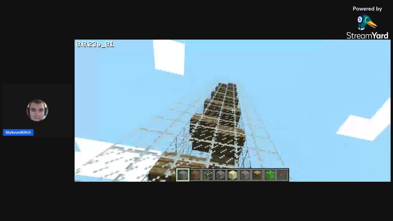 Tall stair case structure in classic minecraft