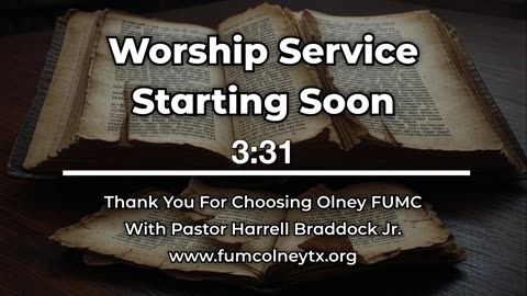 Sunday worship service