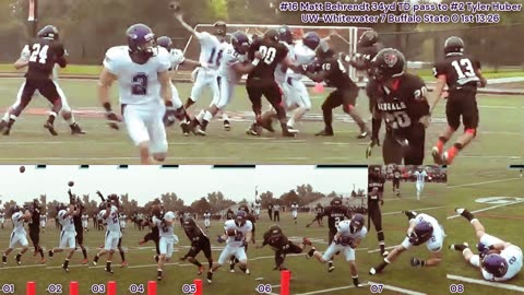 Prototype 297: UW-Whitewater's Matt Behrendt 34yd TD pass to Tyler Huber vs Buffalo State