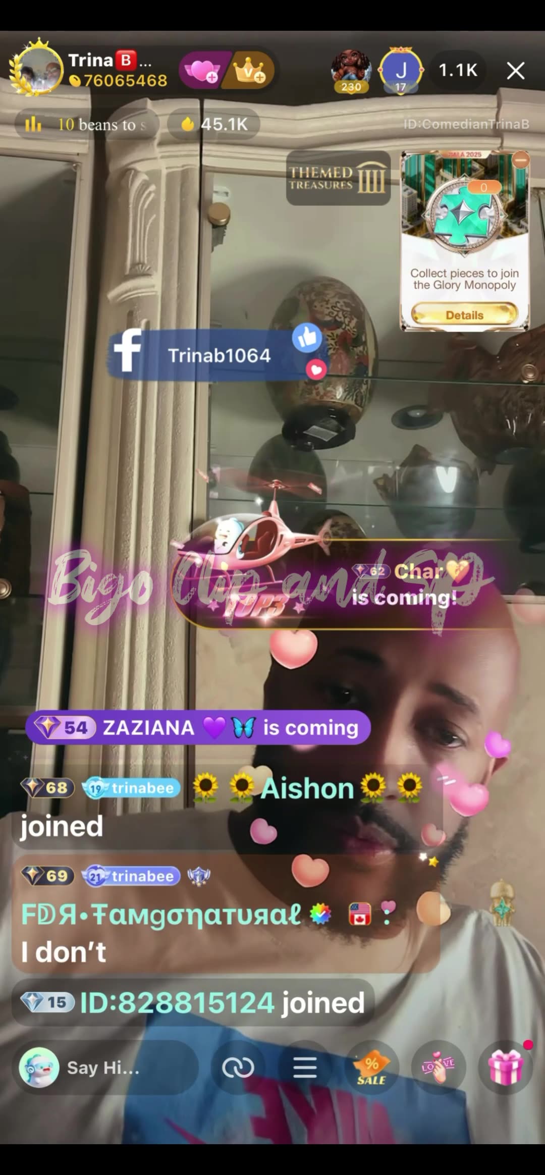 TrinaB talks to KeKe about talking to Lovys husband 11/25/25 #bigoclipandsip