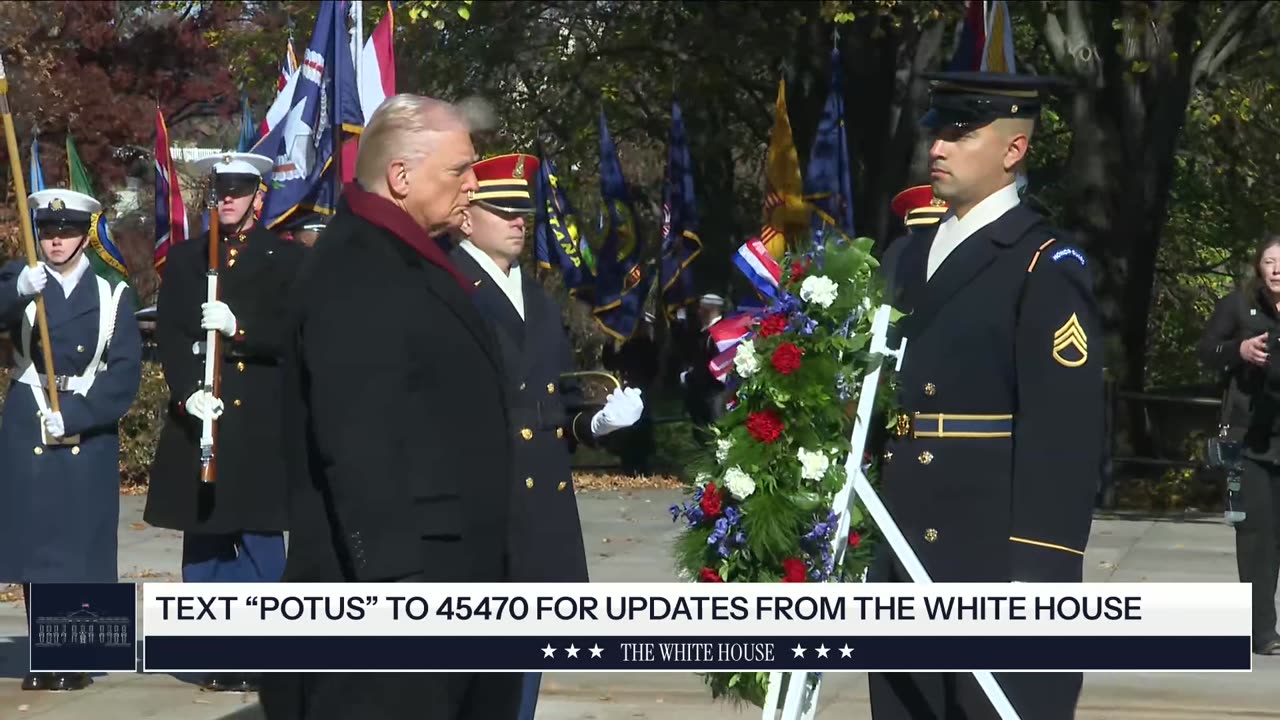 President Trump Participates in a Wreath Laying Ceremony
