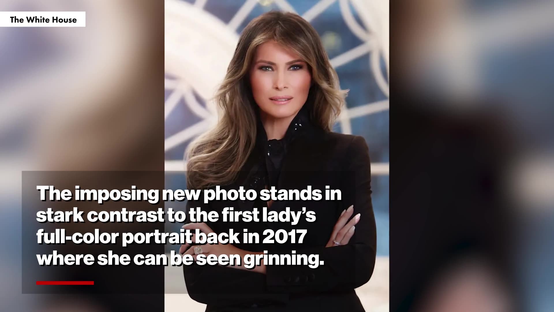 White House unveils first lady Melania Trump's official portrait