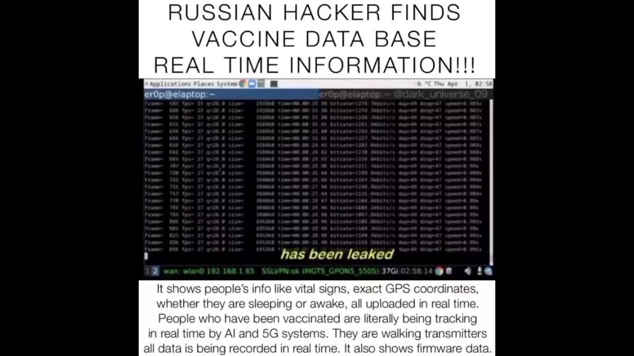 Russian Hacker Finds Vaccine Data Base Real Time Information!!! (2022)