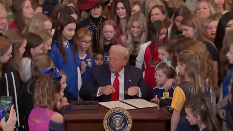 President Trump signing EO protecting women sports