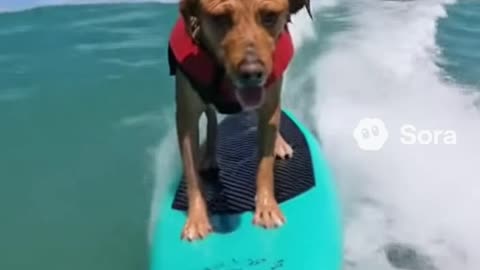 That dog can surf🐶🏄‍♂️