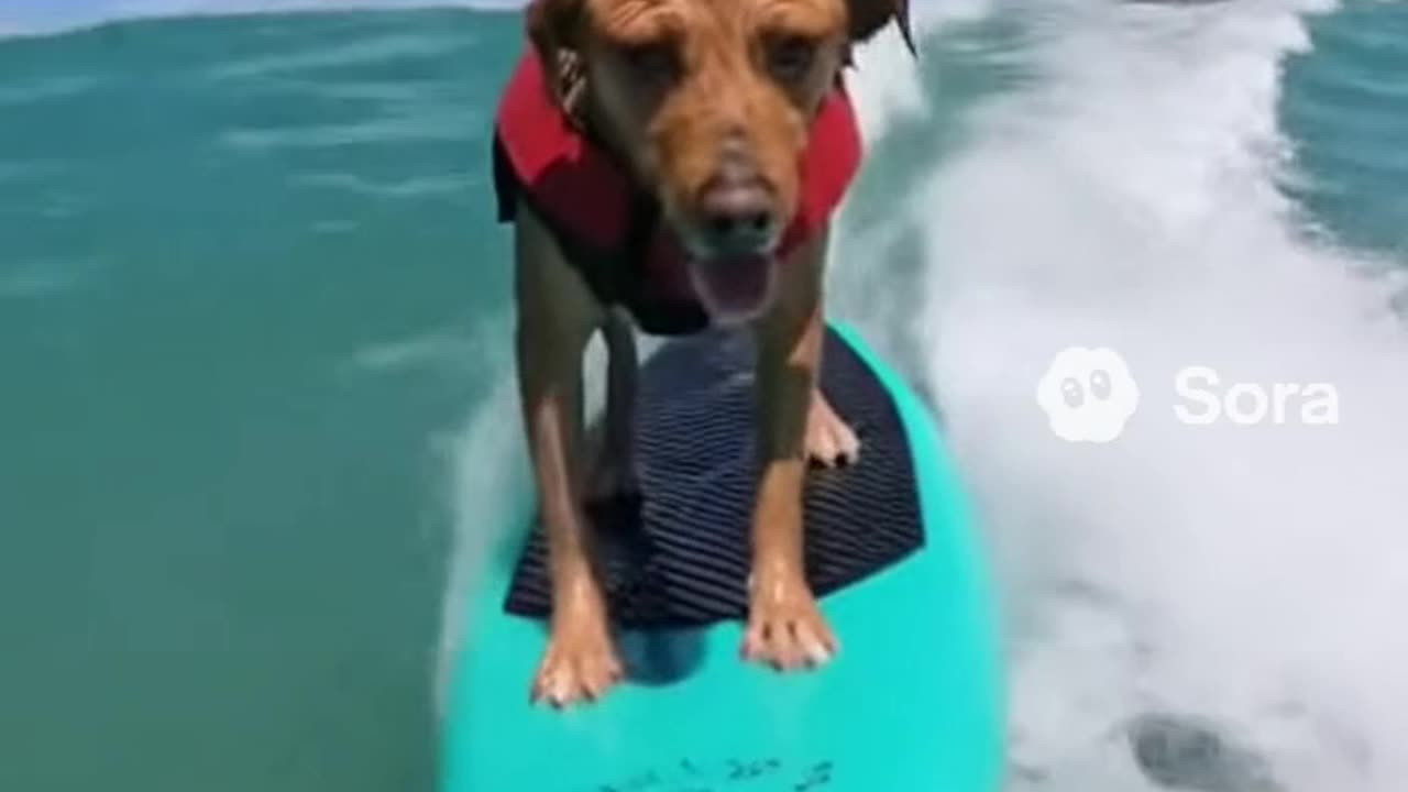 That dog can surf🐶🏄‍♂️